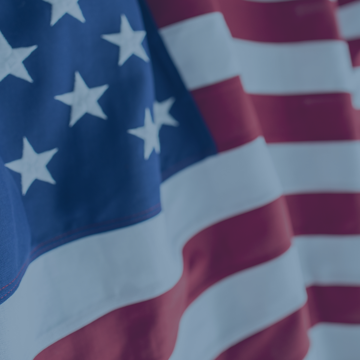 Portion of American flag with navy overlay